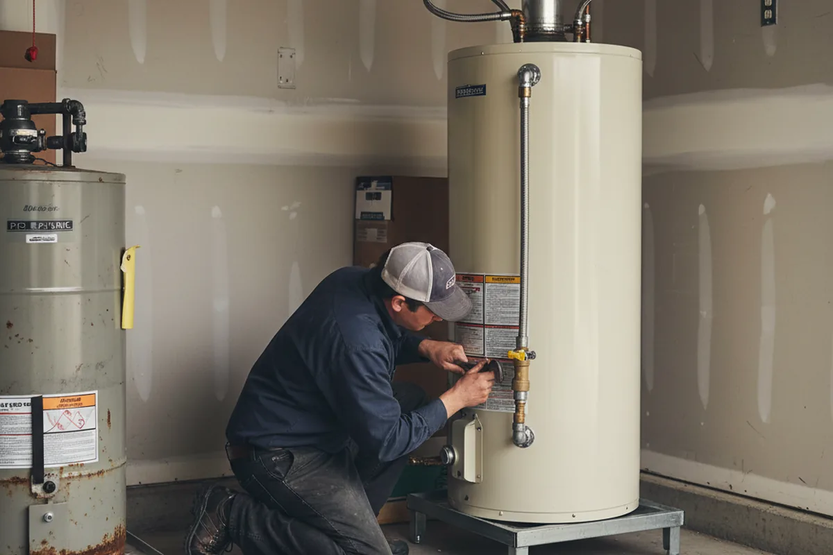 Water heater and shutoff valve replacement in Summersville