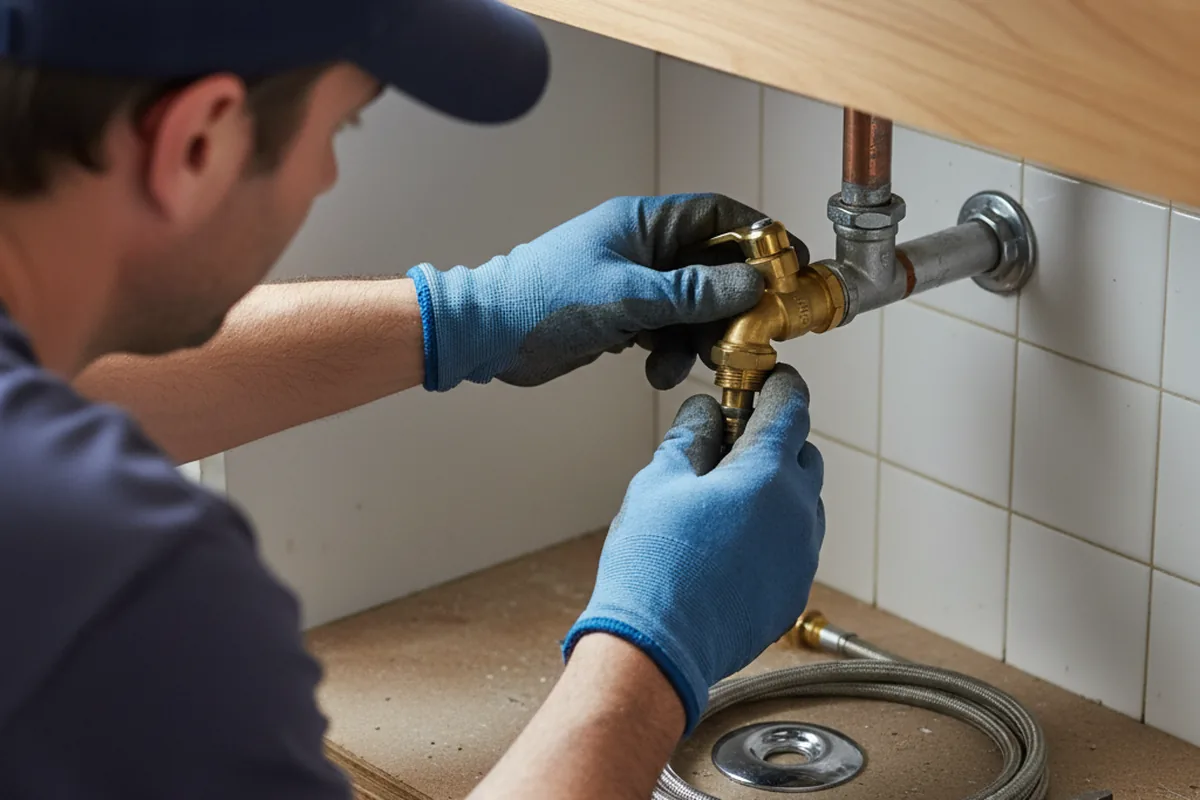Shutoff valve and fitting work during Faucet and Fixture Repair in Summersville
